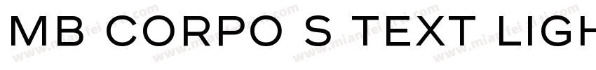 MB Corpo S Text Light字体转换
